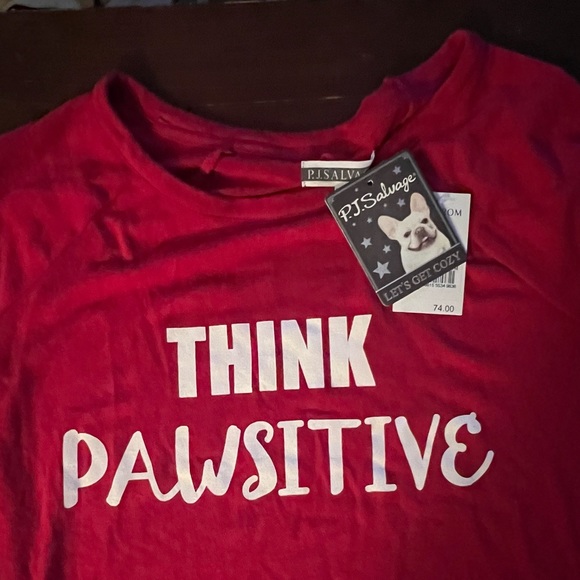 PJ Salvage Pajamas Think Pawsitive 2 PC Shorts Set - Picture 12 of 14